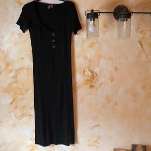 Black midi dress